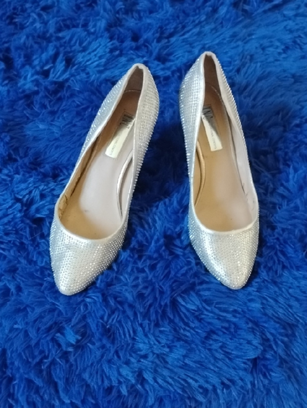 Cinderella SlipperINC International Concepts Silver Rhinestone Pointed-Toe Pumps